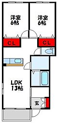 間取図画像 2LDK