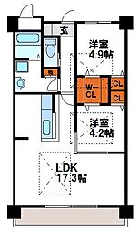 ルネス福間駅前A 2階/201