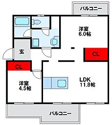 東福間団地 11000棟 4階