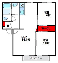 フレグランス若木台　B棟 2階/203