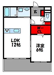 PHOENIX福津BAYSIDE 1LDKの間取図画像