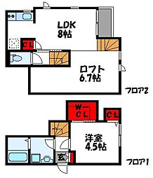 CB古賀ソフィア 1LDKの間取図画像