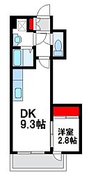 グレイス花見が丘 1DKの間取図画像