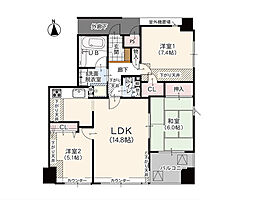 イトーピア相模原ウィズセンターフォート 3LDKの間取り