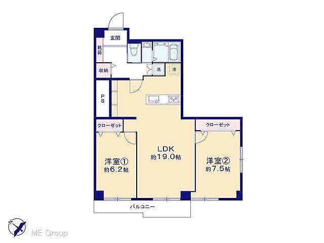 間取り ライオンズマンション府中 2階/-
