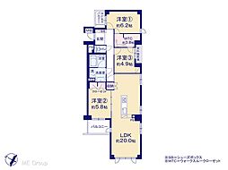 イトーピア多摩永山パークレジデンス 3LDKの間取り