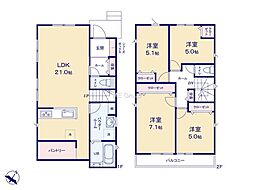 相模原市南区若松6丁目 新築戸建 全3棟 2号棟