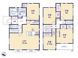 綾瀬市上土棚北2丁目3期 新築戸建 全1棟