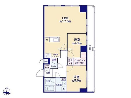 2LDK 間取り