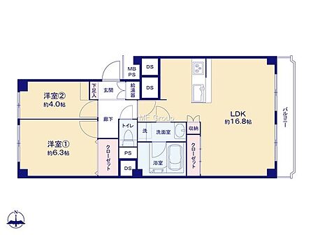 2LDK 間取り
