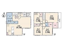 厚木市妻田西2丁目2期 新築戸建 全3棟 2号棟