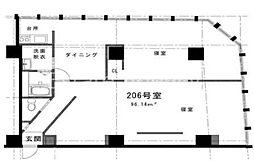 道頓堀ハイツの間取図画像