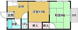 サンハイツ 2Kの間取図画像