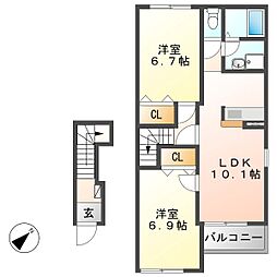 間取図画像 2LDK