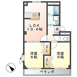間取図画像 2LDK