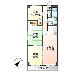 シントクマンション 3LDKの間取図画像