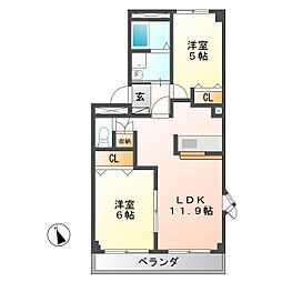 間取図画像 2LDK