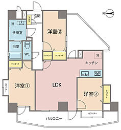 シティポート亀戸 3LDKの間取図画像