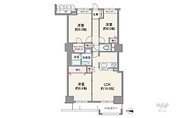 イーストコート8番街1番館 3LDKの間取図画像