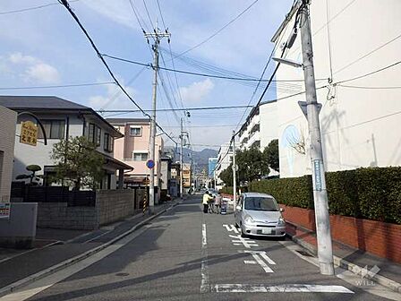 敷地東側の前面道路