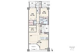 メープル御影山手セレヴィ 2LDKの間取図画像