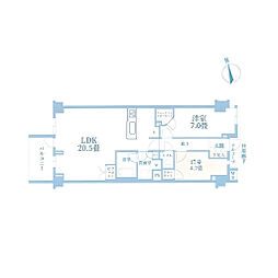 オープンレジデンシア表参道est 2階2LDKの間取り