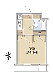 ＴＮビル 3階1Kの間取り