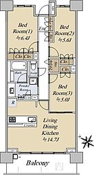 ブランズシティ久が原 7階3LDKの間取り