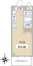 下井草ユーハイツ 3階ワンルームの間取り