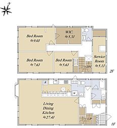豊玉上2丁目戸建 3SLDKの間取り