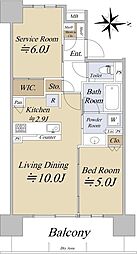 シティハウス南大塚レジデンス 8階1SLDKの間取り