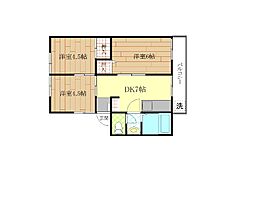 サンキュー春日 3DKの間取図画像