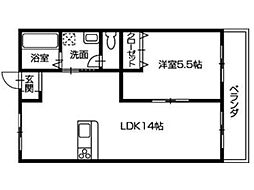 アーバンライフビル 1LDKの間取図画像