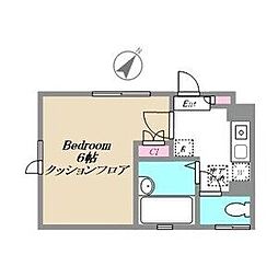 東京メトロ有楽町線 護国寺駅 徒歩7分の賃貸アパート 1階1Kの間取り