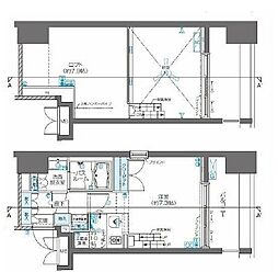 東急目黒線 不動前駅 徒歩5分の賃貸マンション 4階ワンルームの間取り