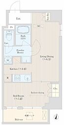 東京メトロ日比谷線 広尾駅 徒歩5分の賃貸マンション 5階1LDKの間取り