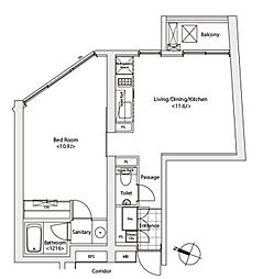 JR山手線 渋谷駅 徒歩10分の賃貸マンション 6階1LDKの間取り