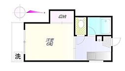 JR総武線 大久保駅 徒歩5分の賃貸マンション 3階1Kの間取り