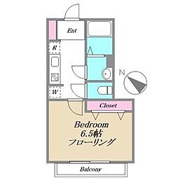 JR山手線 恵比寿駅 徒歩12分の賃貸アパート 1階1Kの間取り