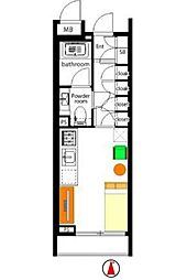 JR山手線 恵比寿駅 徒歩2分の賃貸マンション 10階ワンルームの間取り