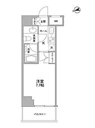 JR総武線 東中野駅 徒歩2分の賃貸マンション 5階1Kの間取り