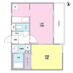東京メトロ副都心線 明治神宮前駅 徒歩7分の賃貸マンション 2階1LDKの間取り