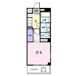JR常磐線 亀有駅 徒歩9分の賃貸マンション 1階1Kの間取り