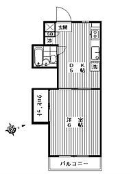 東急田園都市線 池尻大橋駅 徒歩7分の賃貸マンション 3階1DKの間取り
