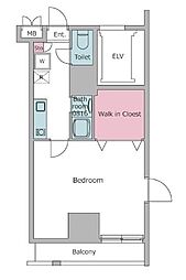 東京メトロ副都心線 雑司が谷駅 徒歩11分の賃貸マンション 5階1Kの間取り
