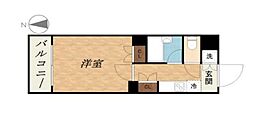 東京メトロ東西線 早稲田駅 徒歩3分の賃貸マンション 1階1Kの間取り