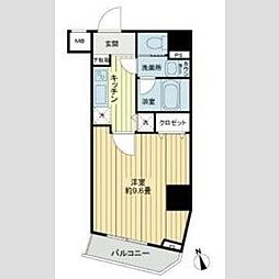 レガリアタワーレジデンス 1Kの間取図画像