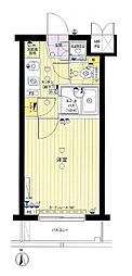 ルーブル早稲田弐番館 1Kの間取図画像