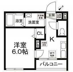 MAISONCORGI 1Kの間取図画像