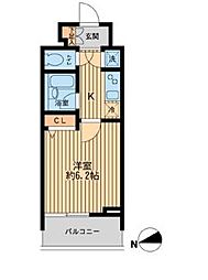 HF早稲田レジデンス 1Kの間取図画像